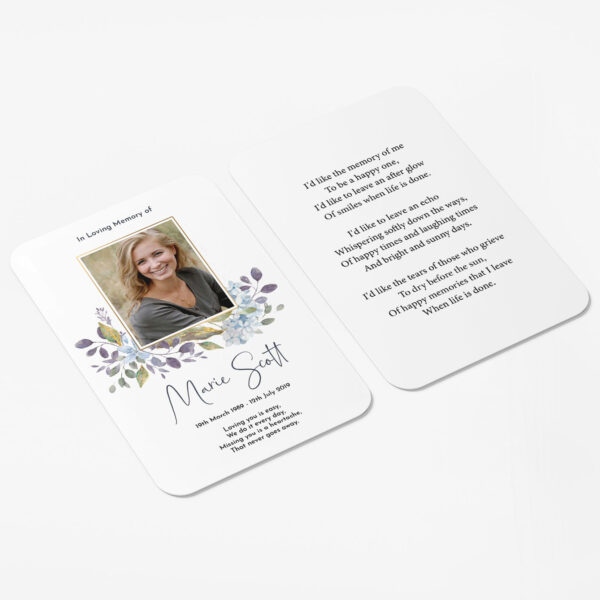 funeral wallet cards