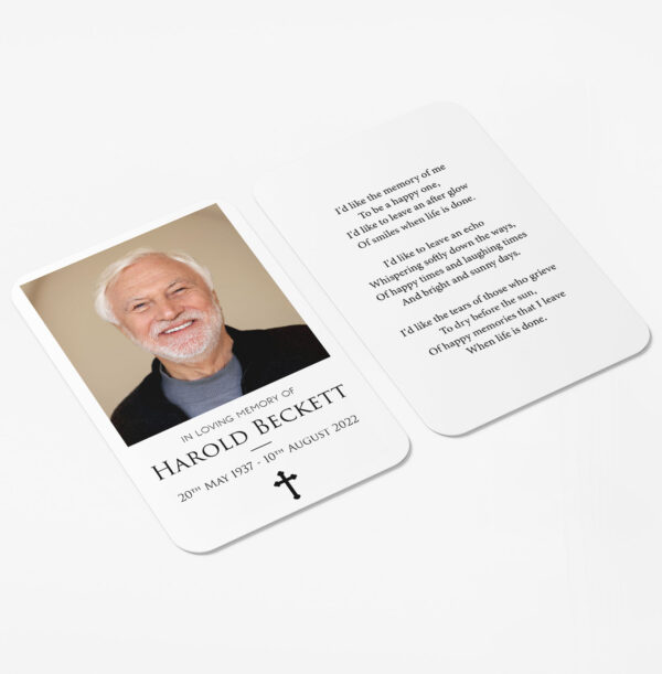 funeral wallet cards