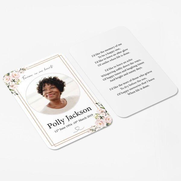 funeral wallet cards