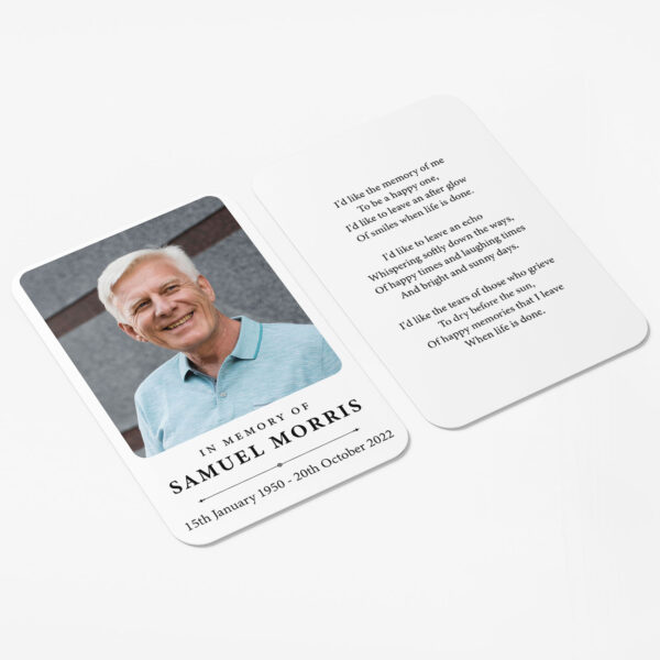 funeral wallet cards