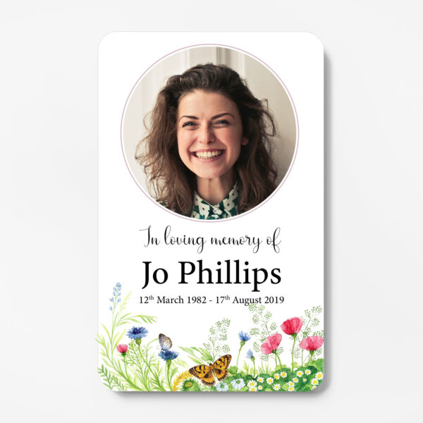 laminated wallet memorial card