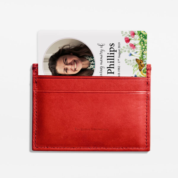 laminated wallet memorial card