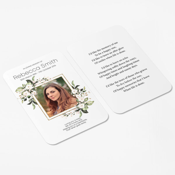 funeral wallet cards