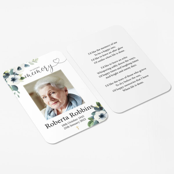 funeral wallet cards