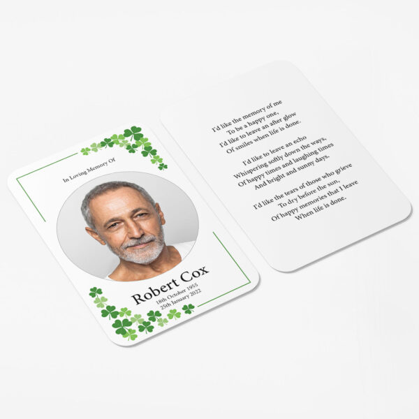 funeral wallet cards