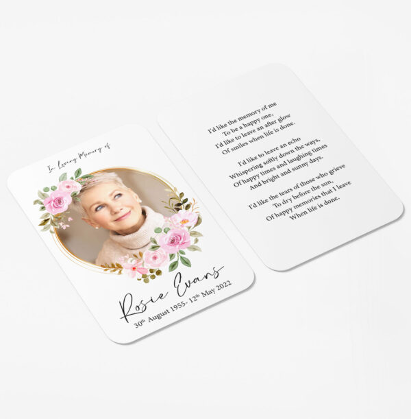 funeral wallet cards