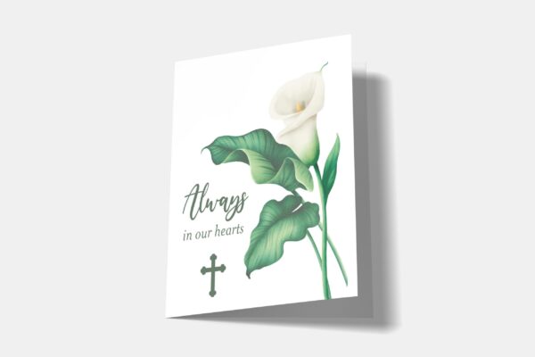 folded plastic memorial cards