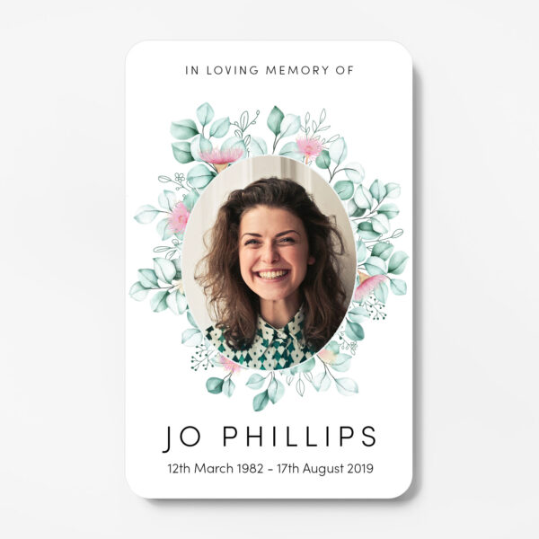 memorial wallet card