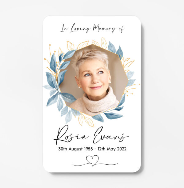 memorial wallet card