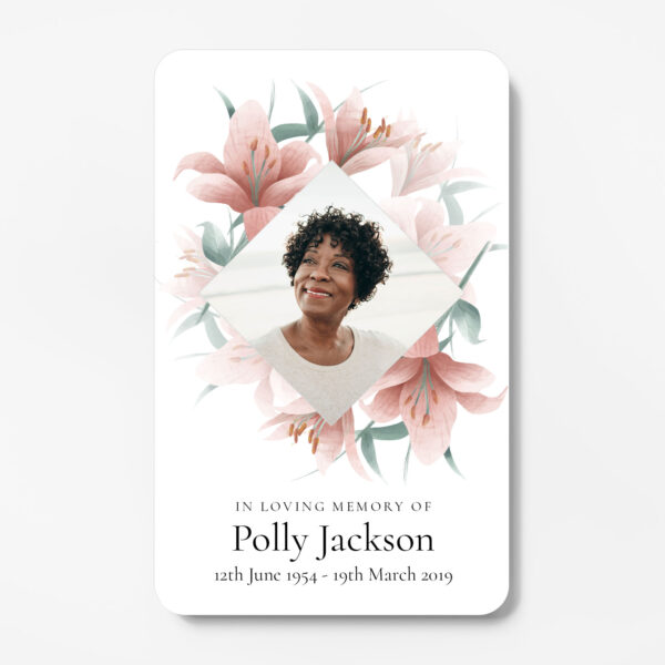 memorial wallet card