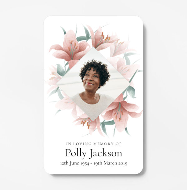 memorial wallet card