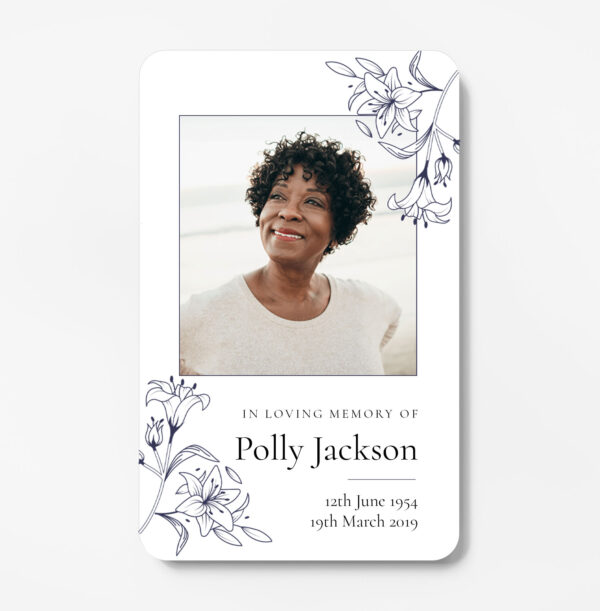 memorial wallet card