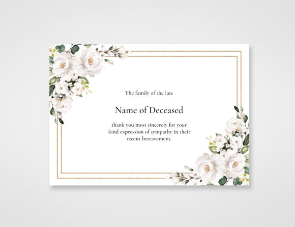 funeral thank you card