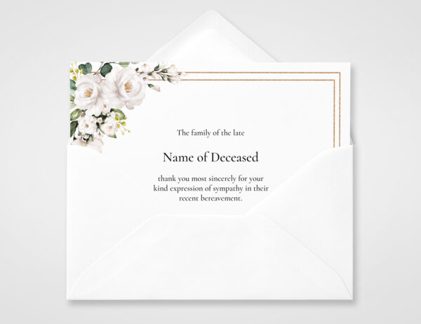 funeral thank you card