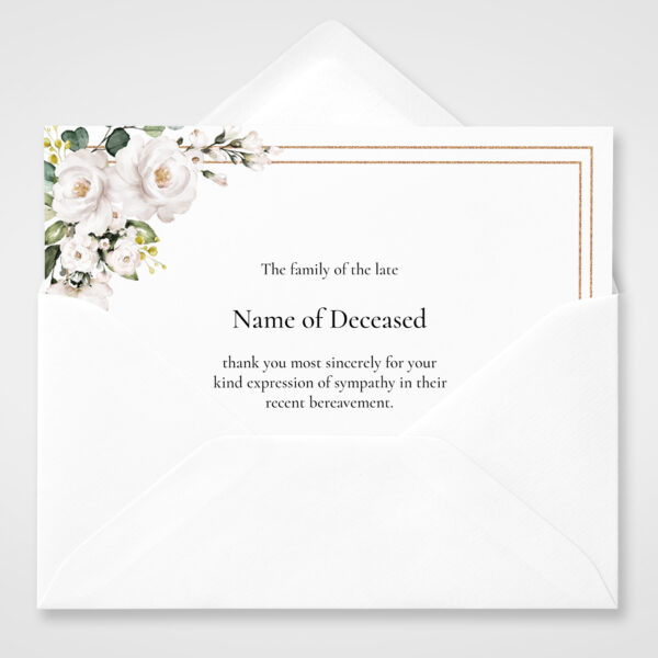 funeral thank you card