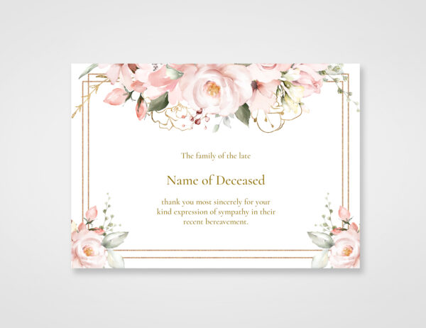 funeral thank you card