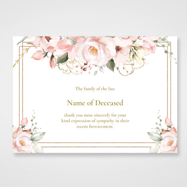 funeral thank you card