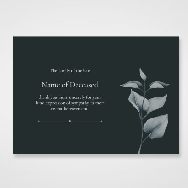 funeral thank you card