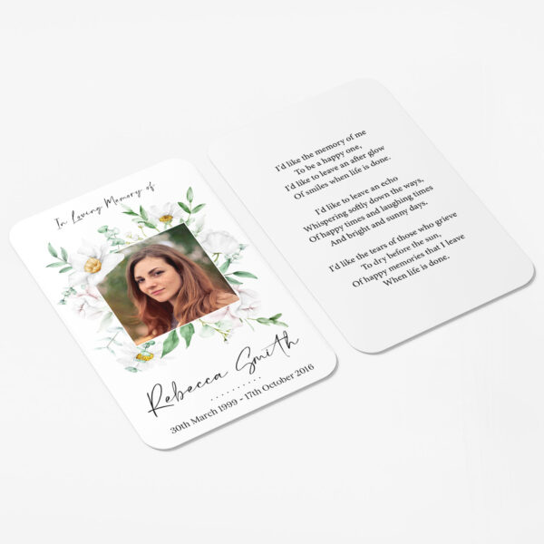 memorial wallet card