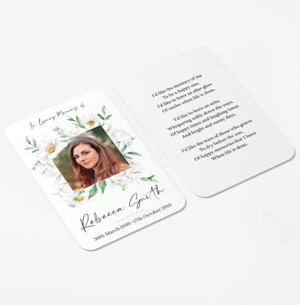 funeral wallet cards