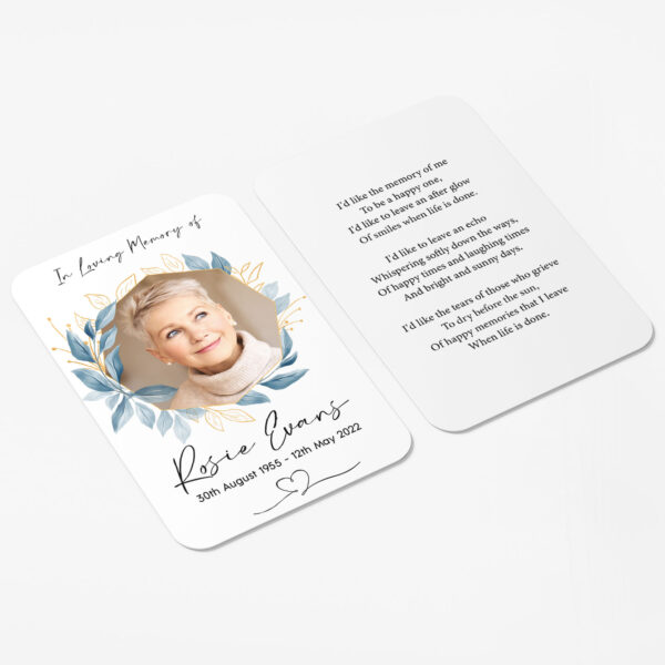 funeral wallet cards