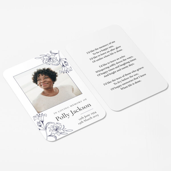 memorial wallet card