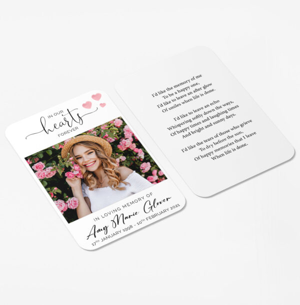 memorial wallet card