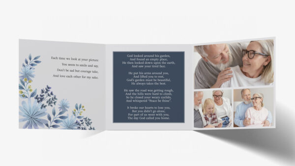 Trifold memorial cards