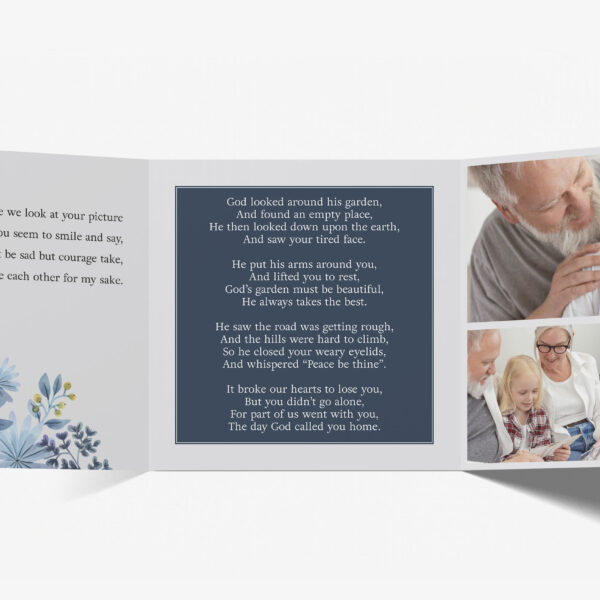 Trifold memorial cards