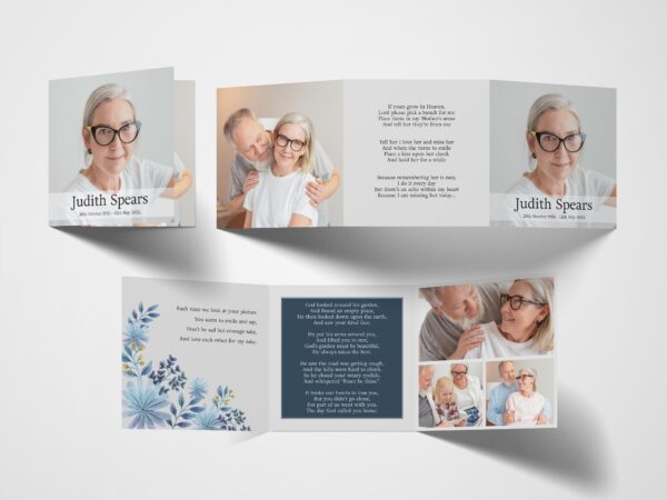 Trifold memorial cards