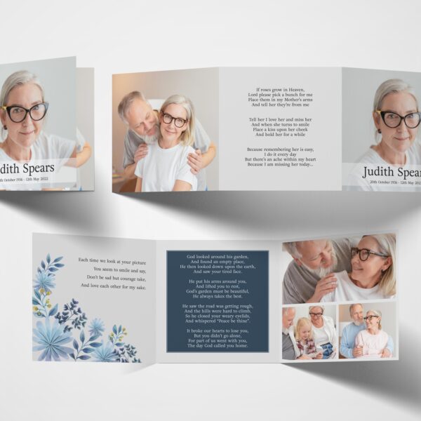 Trifold memorial cards