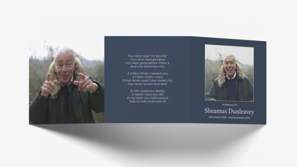 Trifold memorial cards