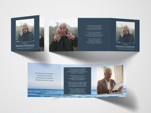 Trifold memorial cards