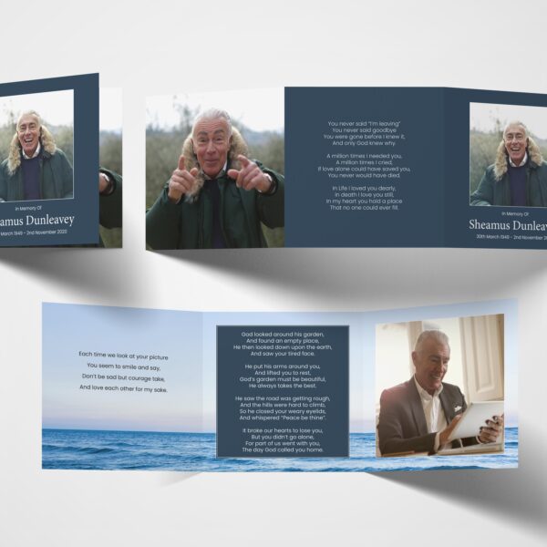 Trifold memorial cards