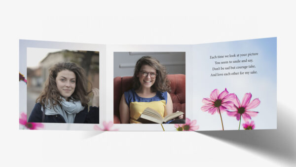 trifold memorial card