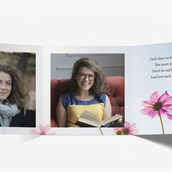 trifold memorial card