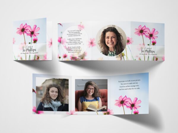 trifold memorial card