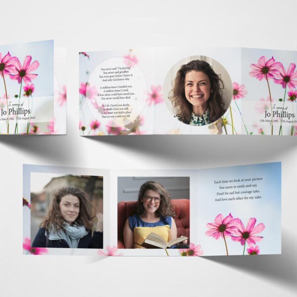 trifold memorial card