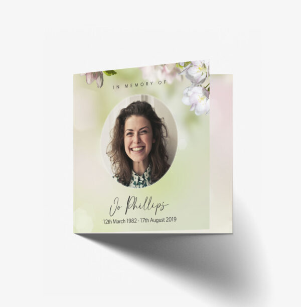 trifold memorial card