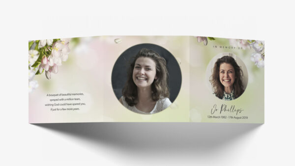 trifold memorial card