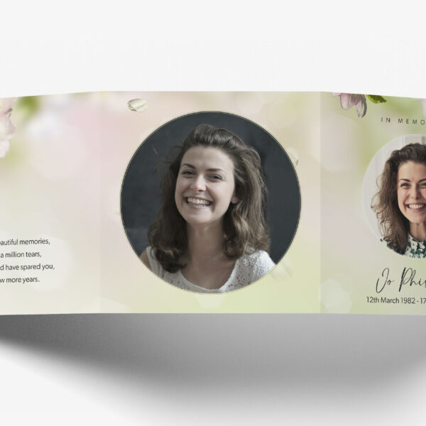 trifold memorial card