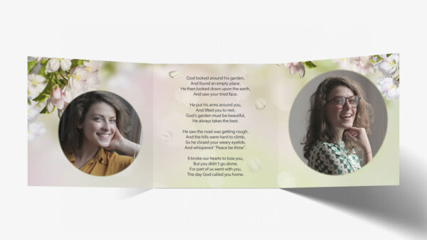 trifold memorial card