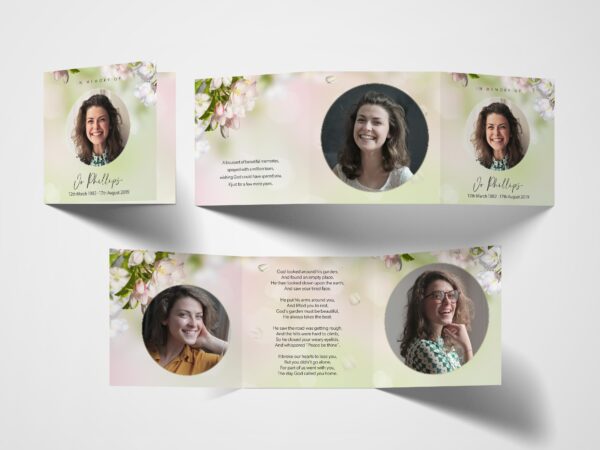 trifold memorial card