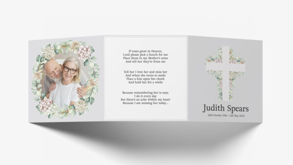 trifold memorial card