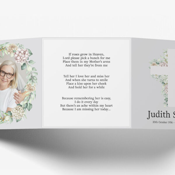 trifold memorial card