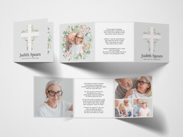 trifold memorial card