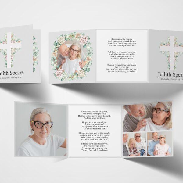 trifold memorial card