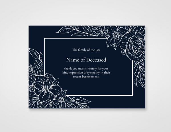 funeral thank you card