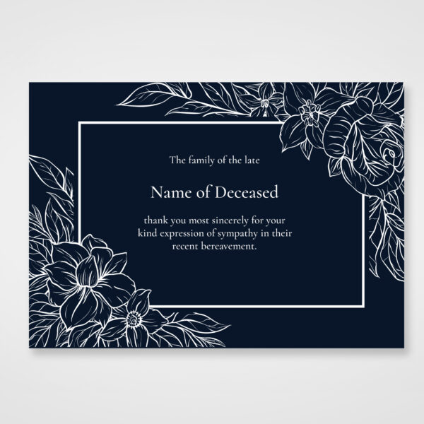 funeral thank you card