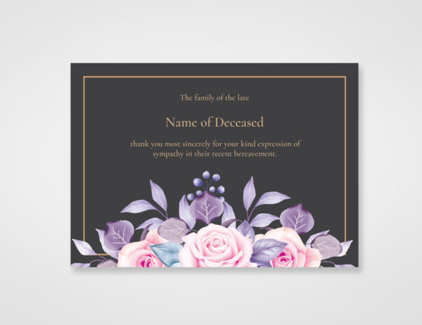 funeral thank you card